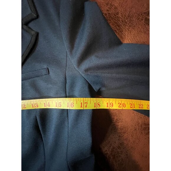 Gap The Academy Blazer Size 8 Womens Navy Black Trim Academia Preppy Corpcore - Picture 6 of 11